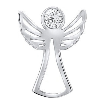 SILVEGO Zlatý prívesok anjel Abiel so zirkónom SILVEGOB11652GW