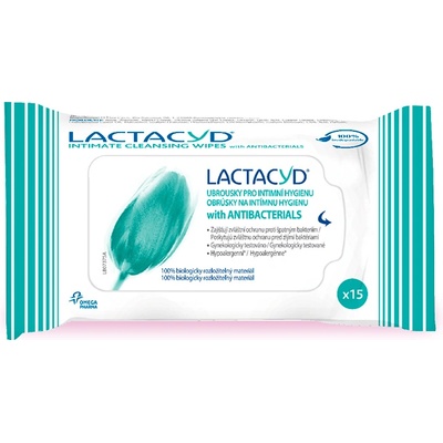 Lactacyd Intimate Cleansing Wipes Antibacterial 15pcs