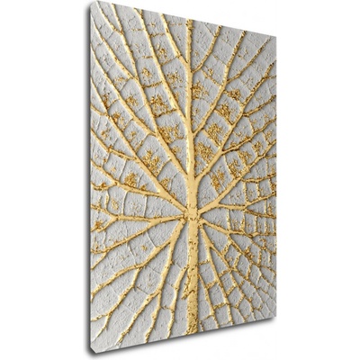Impresi Obraz Zlatý list na bielom pozadí - 30 x 40 cm