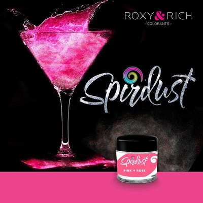 Roxy and Rich Metalická barva do nápojů Spirdust růžová 1,5 g