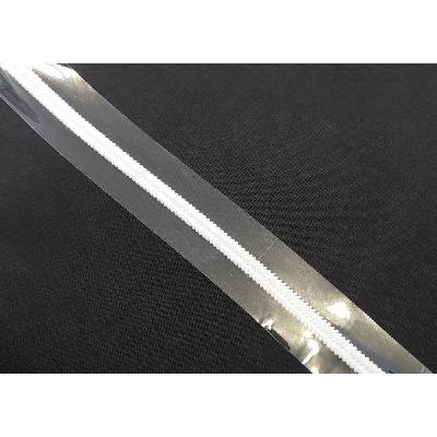 Zip spirálový šíře 6 mm metráž transparent transparent bílá