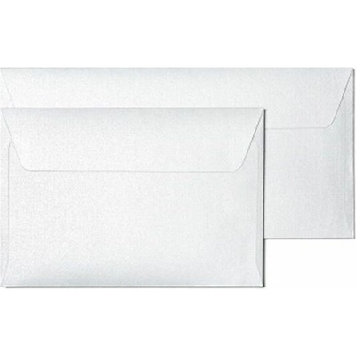 Ozdobné obálky Millenium - DL, 120 g/m2, metalické, bílé, 10 ks