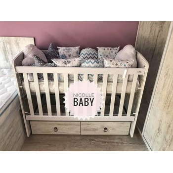 Дейзи Нова Бебешка кошара Тони 70/140 с подвижна решетка антик