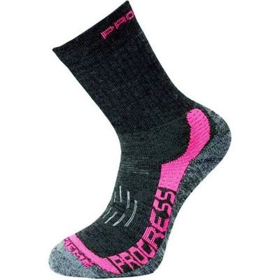 Progress ponožky XTR 8MR X-Treme Merino sivá/ružová