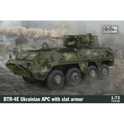 IBG BTR-4E Ukrainian APC with slat armor 1:72