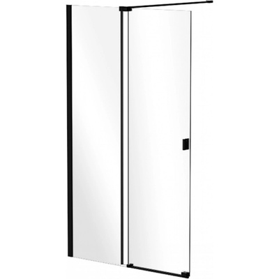 Besco Vayo Walk In sprchový kout, black Walk In: 110cm