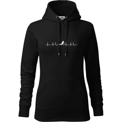 Lyžař EKG mikina dámská Cape s kapucí Černá – Zboží Dáma