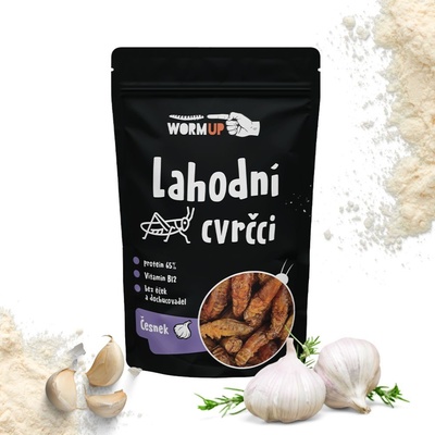 WormUP Lahodní Cvrčci Česnek 20 g