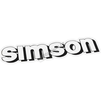 Nálepka nádrže, BÍLÁ - Simson