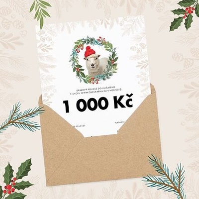 Czech Wool company Vánoční dárkový poukaz 1000 Kč – Zboží Mobilmania
