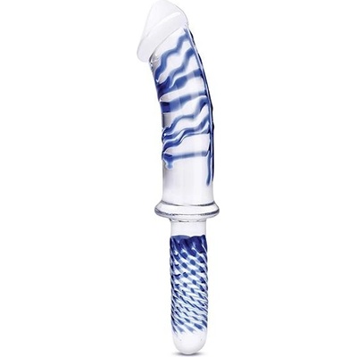 Glas Realistic Double Ended Glass Dildo With Handle
