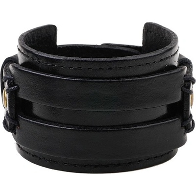 Naky široký kožený Black N0809