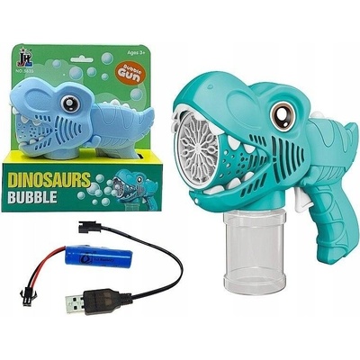 Pistole na bubliny na baterie Dinosaurus. Adar