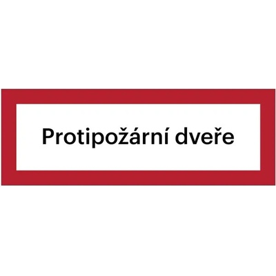 Bezpečnostní požární značení, ''Protipožární dveře'' – luminiscenční hliníkový kompozit, 420×148 mm