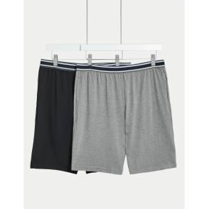 Marks & Spencer Комплект от две мъжки пижами от сив чист памук Marks & Spencer Marks & Spencer | Siv | МЪЖЕ | M