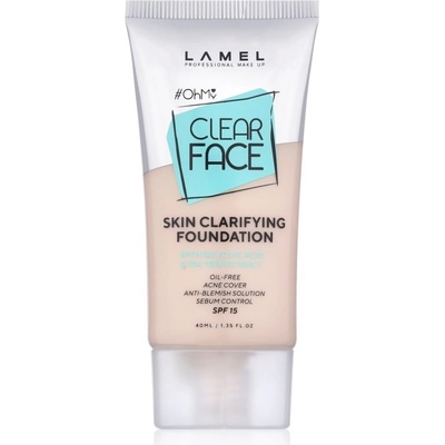 Lamel OhMy Clear Face Foundation SPF15 402 Vysoce krycí krémový make-up 40 ml