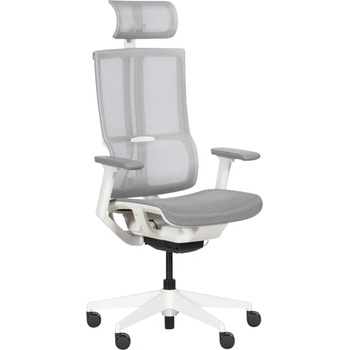 Bittel Офис стол Carmen 7574, до 130кг, мрежа, полипропиленова база, Auto weight-sensing механизъм, коригиране на височината, газов амортисьор, коригиране дълбочината на седалката, сив (bt-3520398_2)