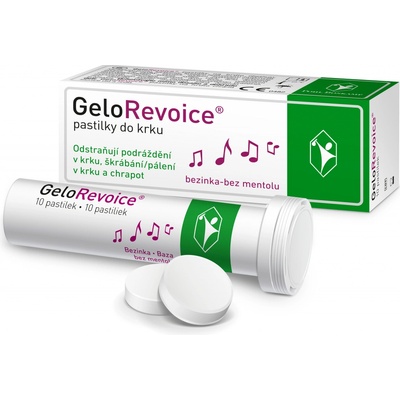 GeloRevoice pastilky do krku třešeň mentol 10ks