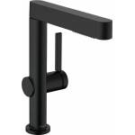 Hansgrohe Смесител за мивка Hansgrohe Finoris 230 с издърпващ се душ, 2 струи и Push-Open клапан, матово черен (76063670)
