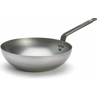 de Buyer Wok MINERAL B 28 cm strieborná oceľ
