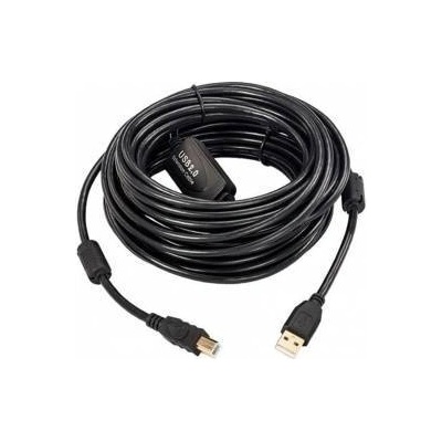 MicroConnect Active USB 2.0 A-B Cable, 15m With integrated repeater/amplifier, Up to 480 Mbps data transfer