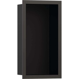 Hansgrohe XtraStoris Individual - Ниша за вграждане в стена с дизайнерска рамка, 30x15x10 см, матово черно/браширан черен хром 56095340 (56095340)