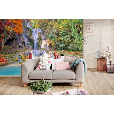 DIMEX ART Самозалепваща се флизелинова фототапета водопадът в тропическата гора 375 x 250 см