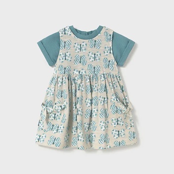 Mayoral Рокля 2 части в смарагдово с пеперуди за мини момиче Майорал