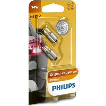 Philips Автомобилни крушки Philips - 12V, T4W, BA9s, 2 броя (05550730)