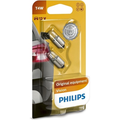 Philips Автомобилни крушки Philips - 12V, T4W, BA9s, 2 броя (05550730)