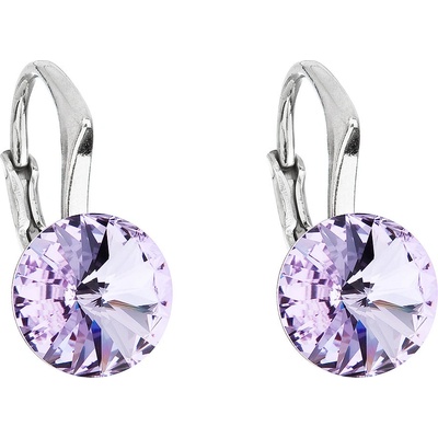 Pavona visací s krystaly Swarovski fialové kulaté 31229.3 violet