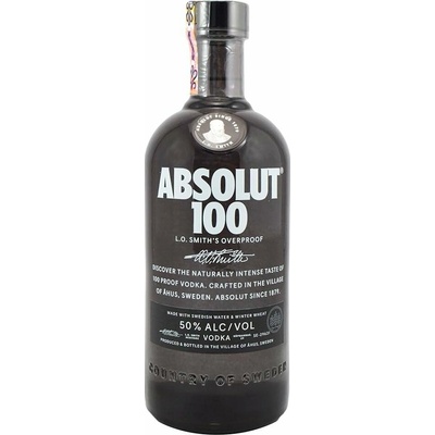 Absolut 100 50% 0,7 l (čistá fľaša)