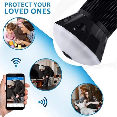 Base (wifi) Електрическа Крушка Камера (263194_Черно)