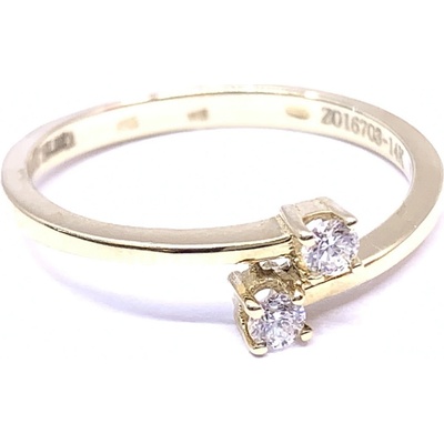 Diante Zlatý prsten s briliantem 83000316