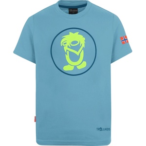 TROLLKIDS Детска тениска Trollkids Kid's Troll T T-shirt - Dolphin Blue / Lime - размер 164 (EU) (704-1808-0119)