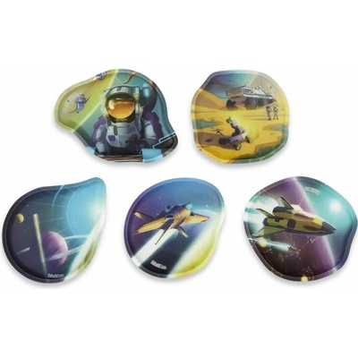 Sada ozdôb na batoh Ergobag Contour Kletties Set - Sky Space uni
