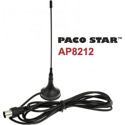 Цифрова пасивна ефирна антена с магнит Paco Star (AP8212), DVB-T (AP8212)