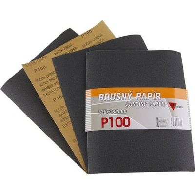 Brusný papier 230x280mm P100 10ks Waterproof