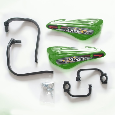 ACCEL chrániče páček s alu upevněním STRONG (22+28mm) dvoubodové upevnění (ALU-černá, PLASTIK-zelená)