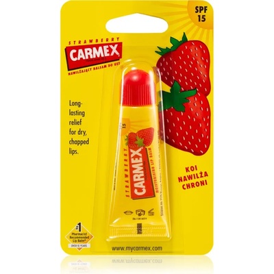 Carmex Strawberry балсам за устни в тубичка SPF 15 10 гр