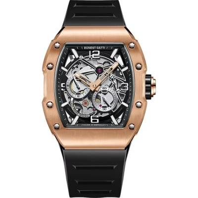 Bonest gatti Мъжки часовник Bonest Gatti Lumiеre Helvеtique, Автоматичен, Черен (BG9903-A7)