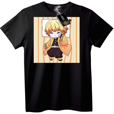 NOONEBRAND Тениска Zenitsu Agatsuma Chibi аниме - S, White