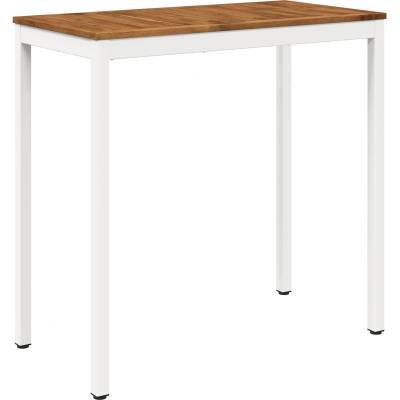 vidaXL Градинска бар маса Естествено и бяло 108, 5 x 55 x 105 см (901341)