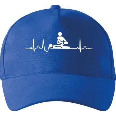 EKG fyzioterapia so zahnutým šiltom a látkovou sponou Kráľovská modrá