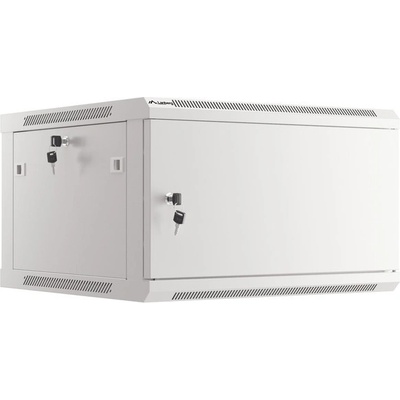 rack cabinet 19 wall-mount 6U/600x600 for self-assembly with metal door grey (flat pack) (WF01-6606-00S)