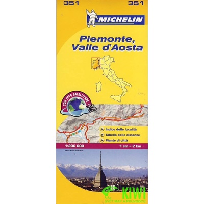 Piemonte and Vallee Aoste MichelinSheet map folded
