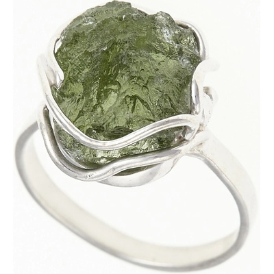 My Moldavite Prsten s přírodním vltavínem 539