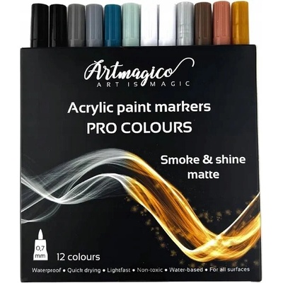 Artmagico Akrylové fixky Pre Line Smoke and shine
