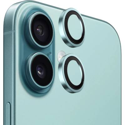 Blueo Протектор камера за iPhone 16 / iPhone 16 Plus - оригинален протектор за обектив с метална рамка - зелен