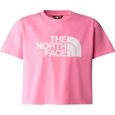 The North Face Детска тениска g s/s crop easy tee gamma pink - xs (nf0a87t7pih)